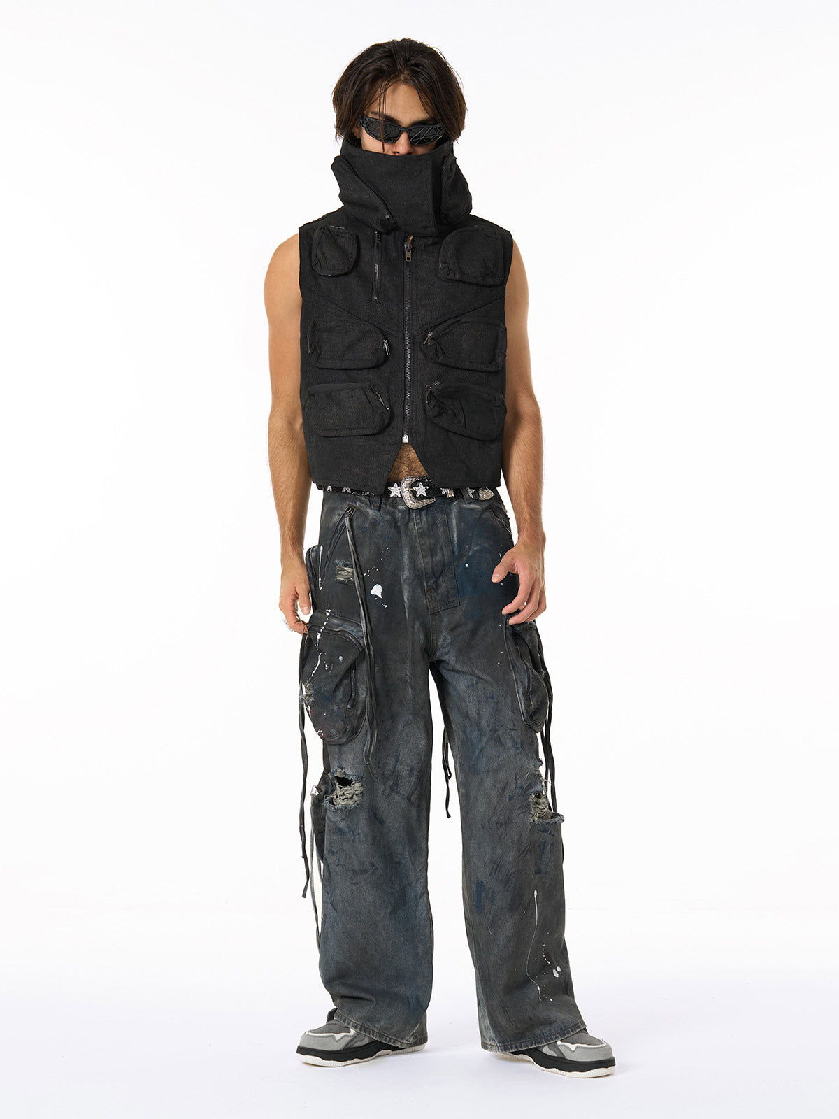 Heavy-Duty Multi-Pocket Multi-Zipper Vest - image 9