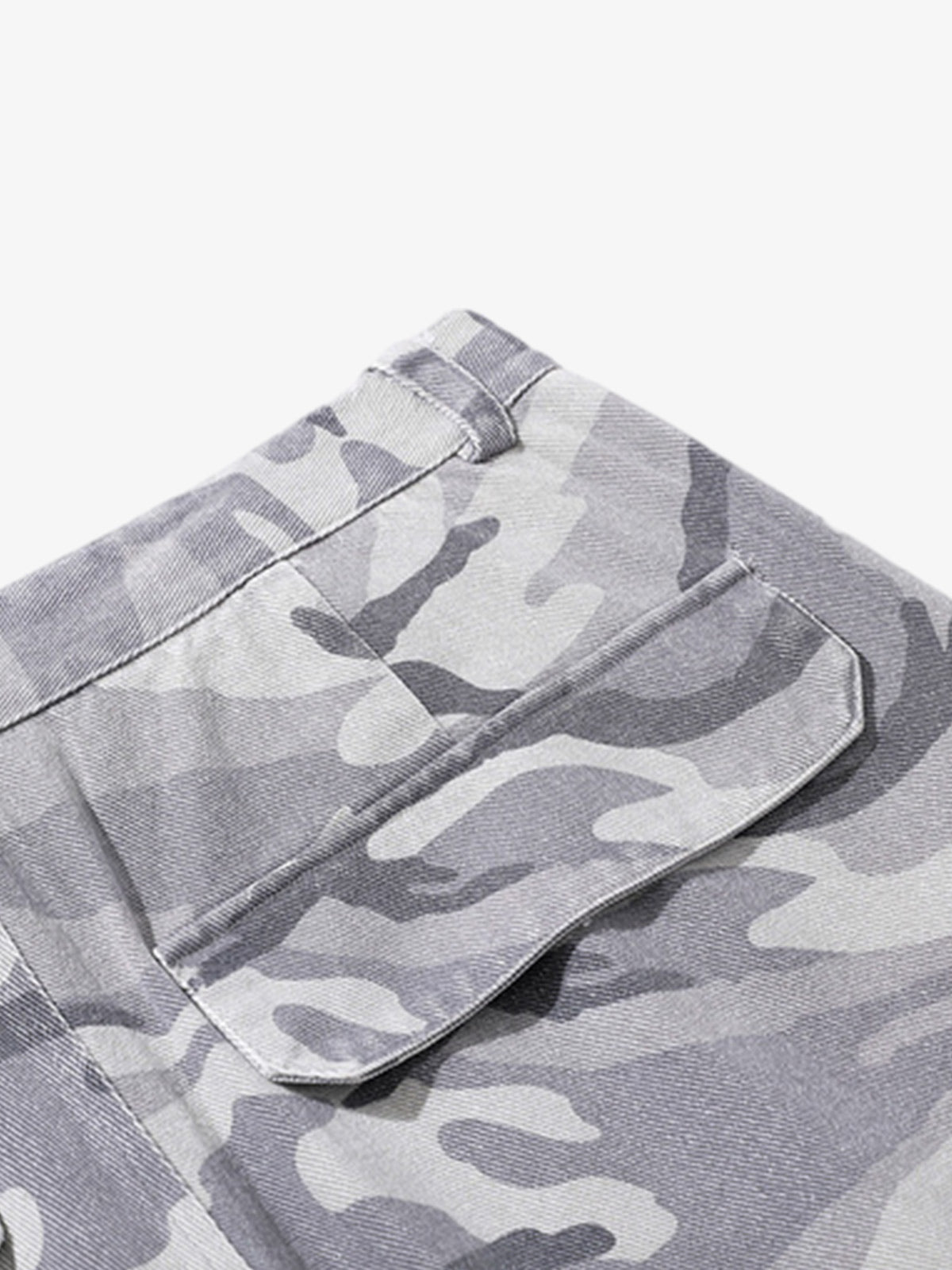 Woven Snow Camouflage Machete Wide-Leg Cargo Barrel Pants - image 7