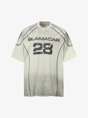 Distressed Digital Print Short-Sleeved T-Shirt - thumbnail 1