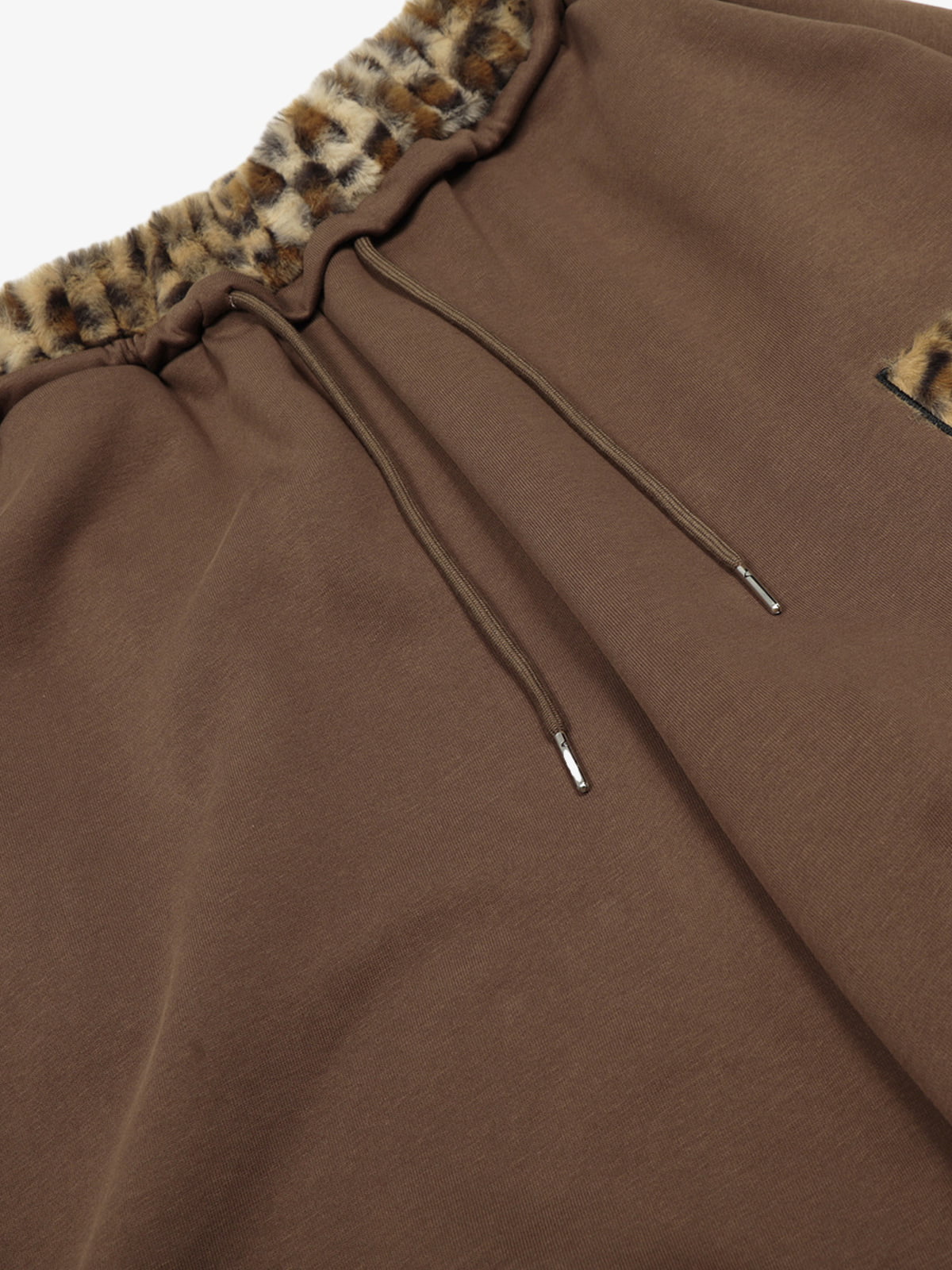 Retro Double-Waist Leopard Patch Barrel Pants - image 13