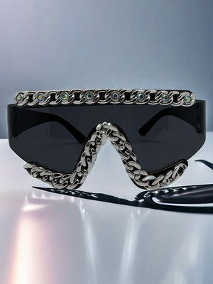 Chain-Embellished Sunglasses - thumbnail 9