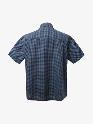 Tie Contrast Stitching Casual Plaid Shirt - thumbnail 2