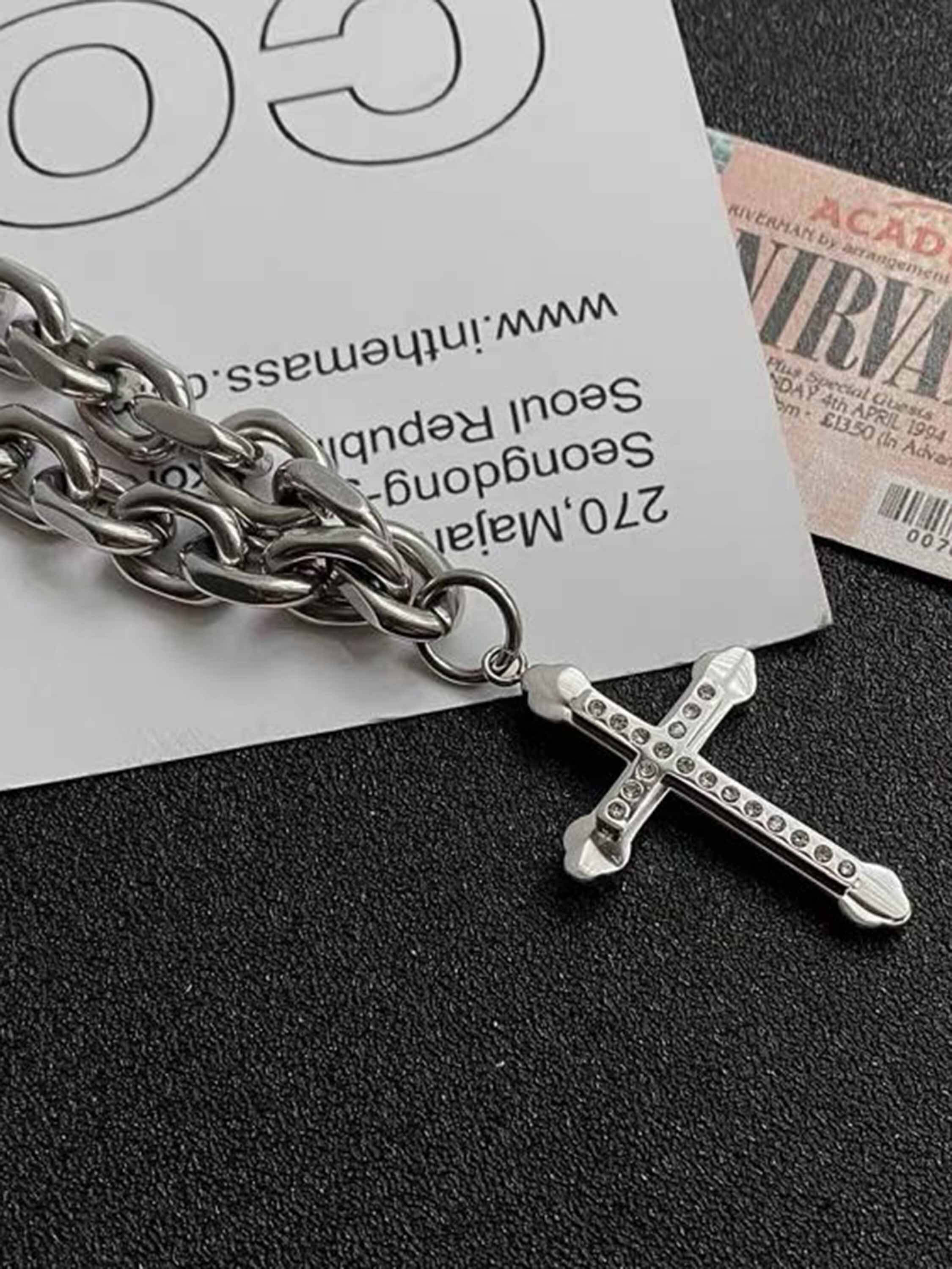 Thesupermade Black Cross Necklace -1131 Xokool ®