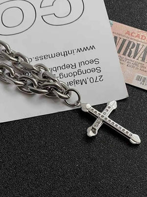 Thesupermade Black Cross Necklace -1131 Xokool ®