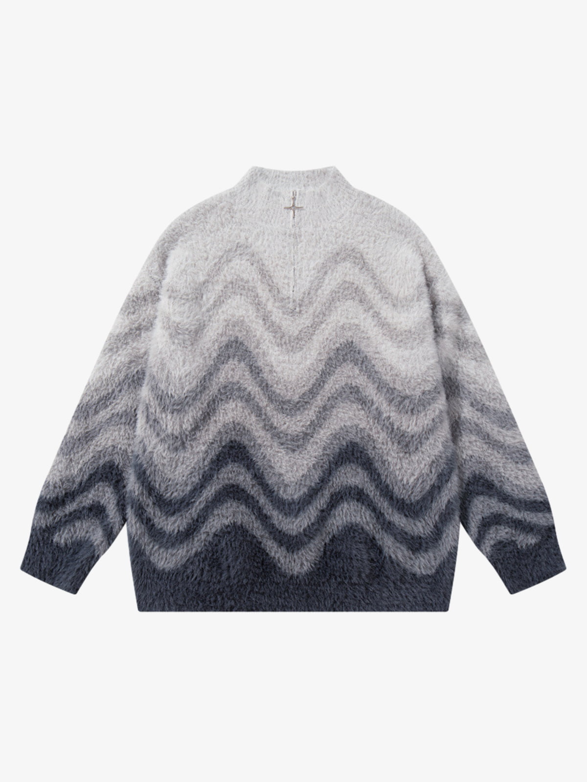Street Gradient Wave Jacquard Knit Sweater