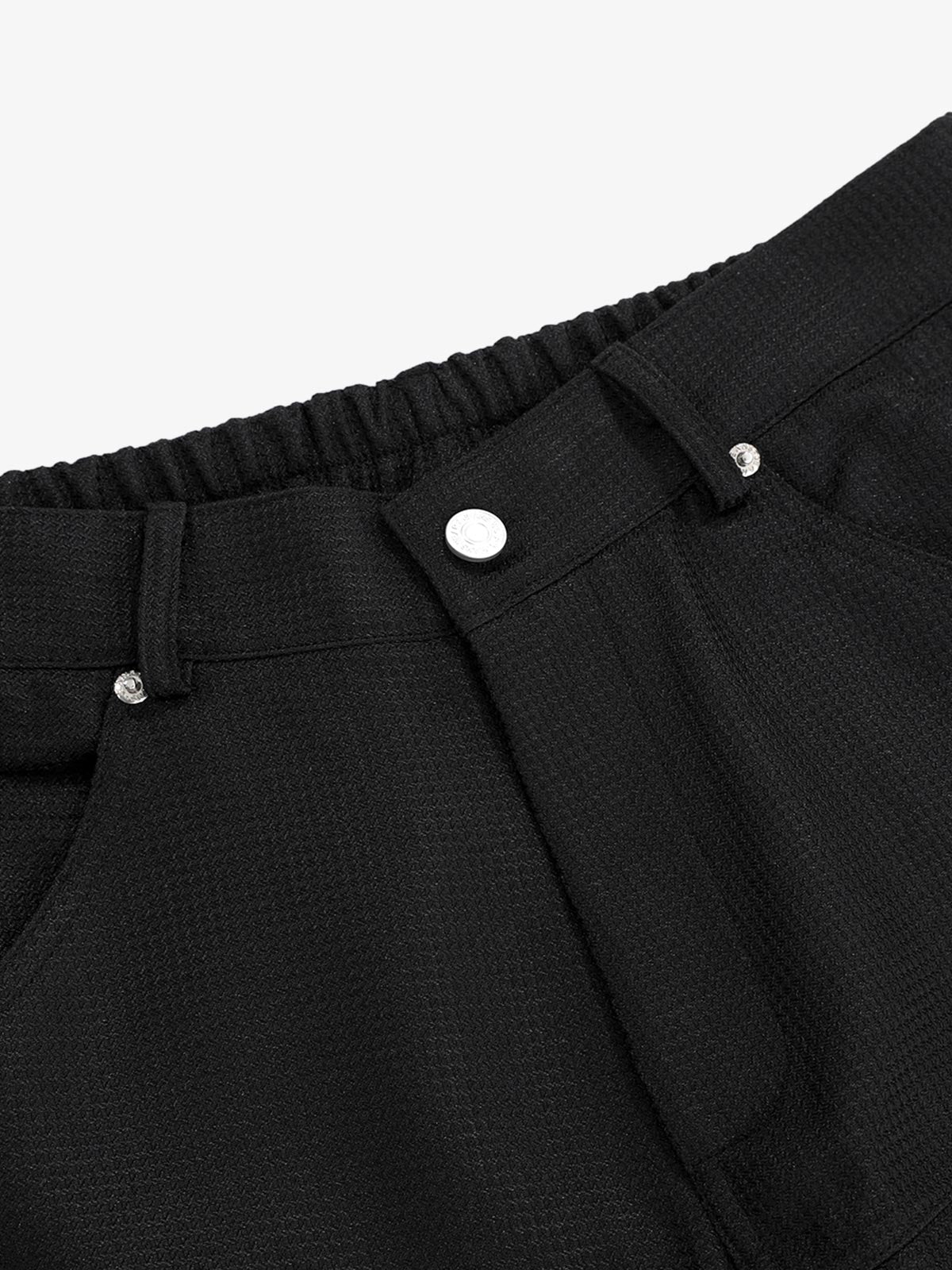 Multi-Pocket Textured Fabric Flared Pants - image 5