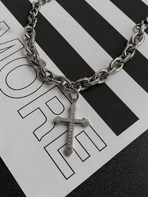 Thesupermade Black Cross Necklace -1131 Xokool ®