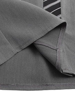 Deconstructed Patchwork Tie Short-Sleeved Shirt - thumbnail 6