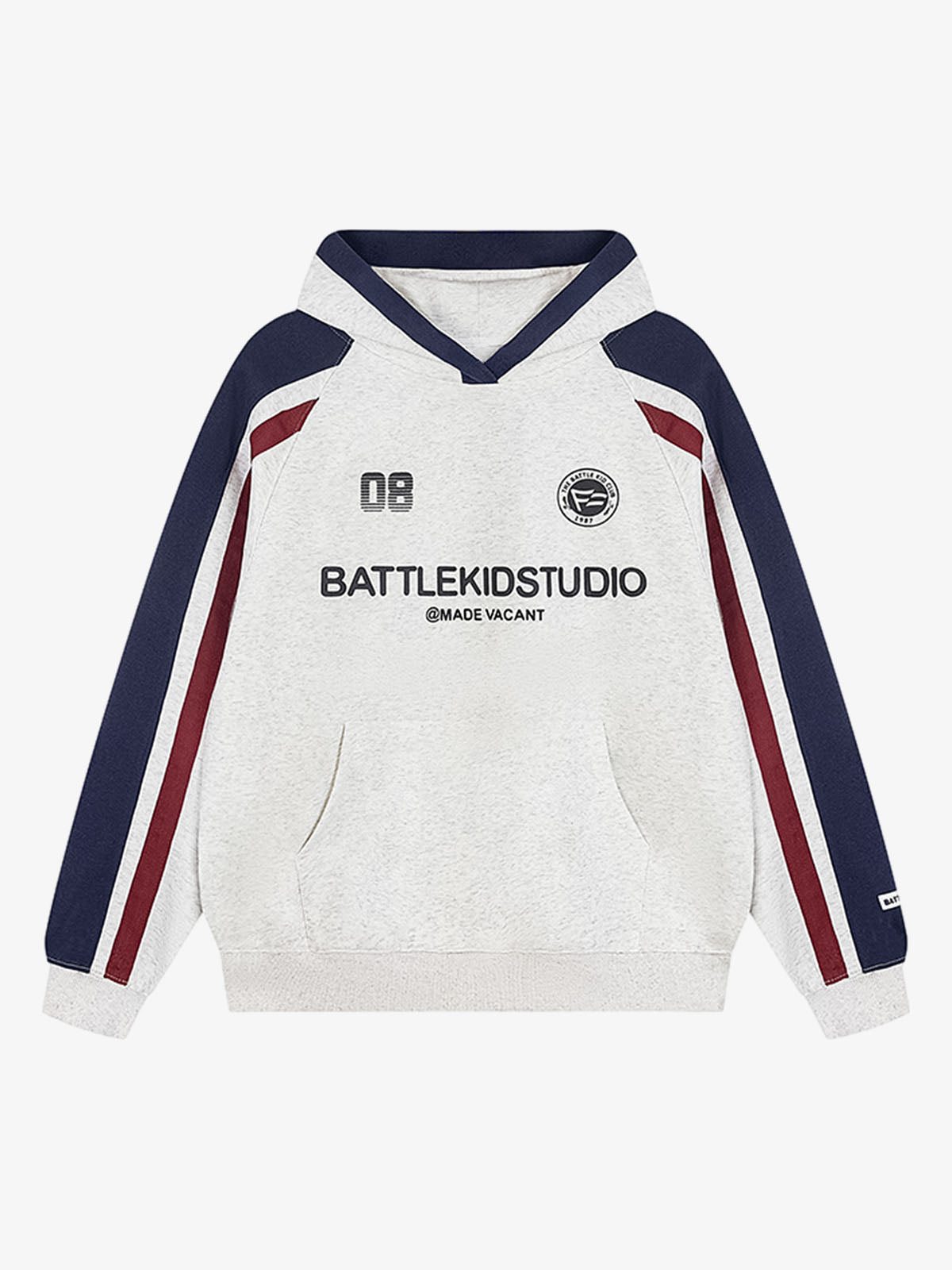 Retro Contrast Color Letter Print Hoodie