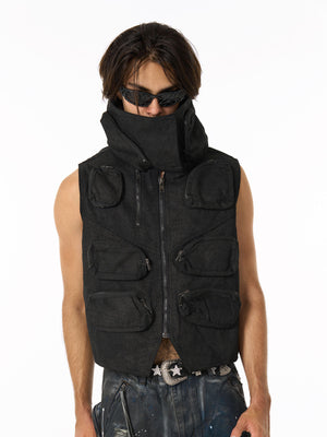 Heavy-Duty Multi-Pocket Multi-Zipper Vest - thumbnail 3
