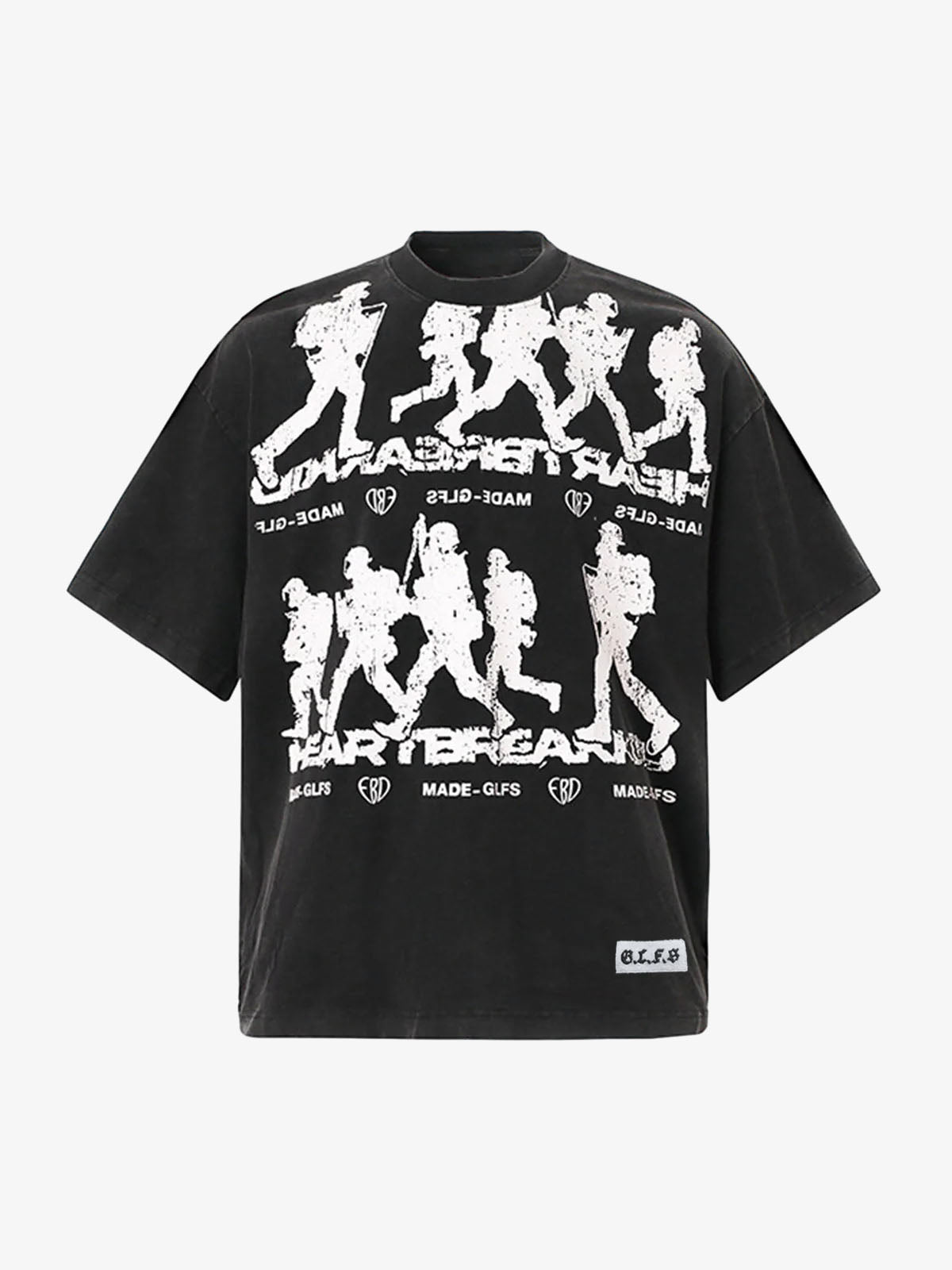 Rock Style Retro Letter Print T-shirt