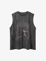 Printed Crew Neck Casual Vest