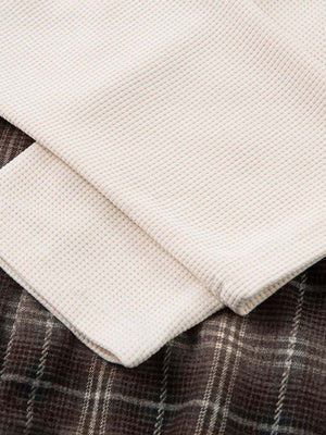 Cotton Street Distressed Plaid Faux Two-Piece Shirt - thumbnail 6