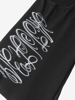 Street Ribbed Slim Fit Printed Vest - thumbnail 7