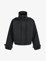 Retro Wool Blend Stand Collar Cotton Jacket