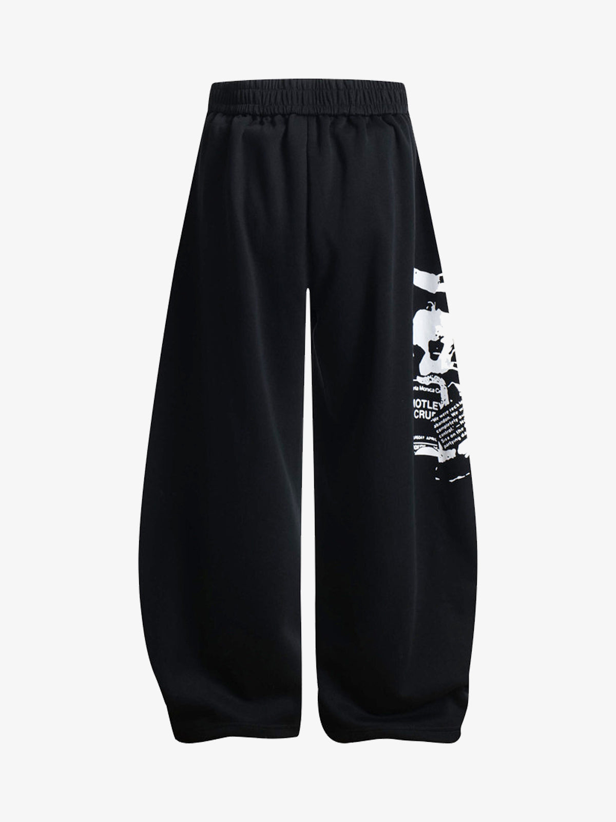 Dark Street Character Print Waist Strap Detail Barrel Pants - image 3