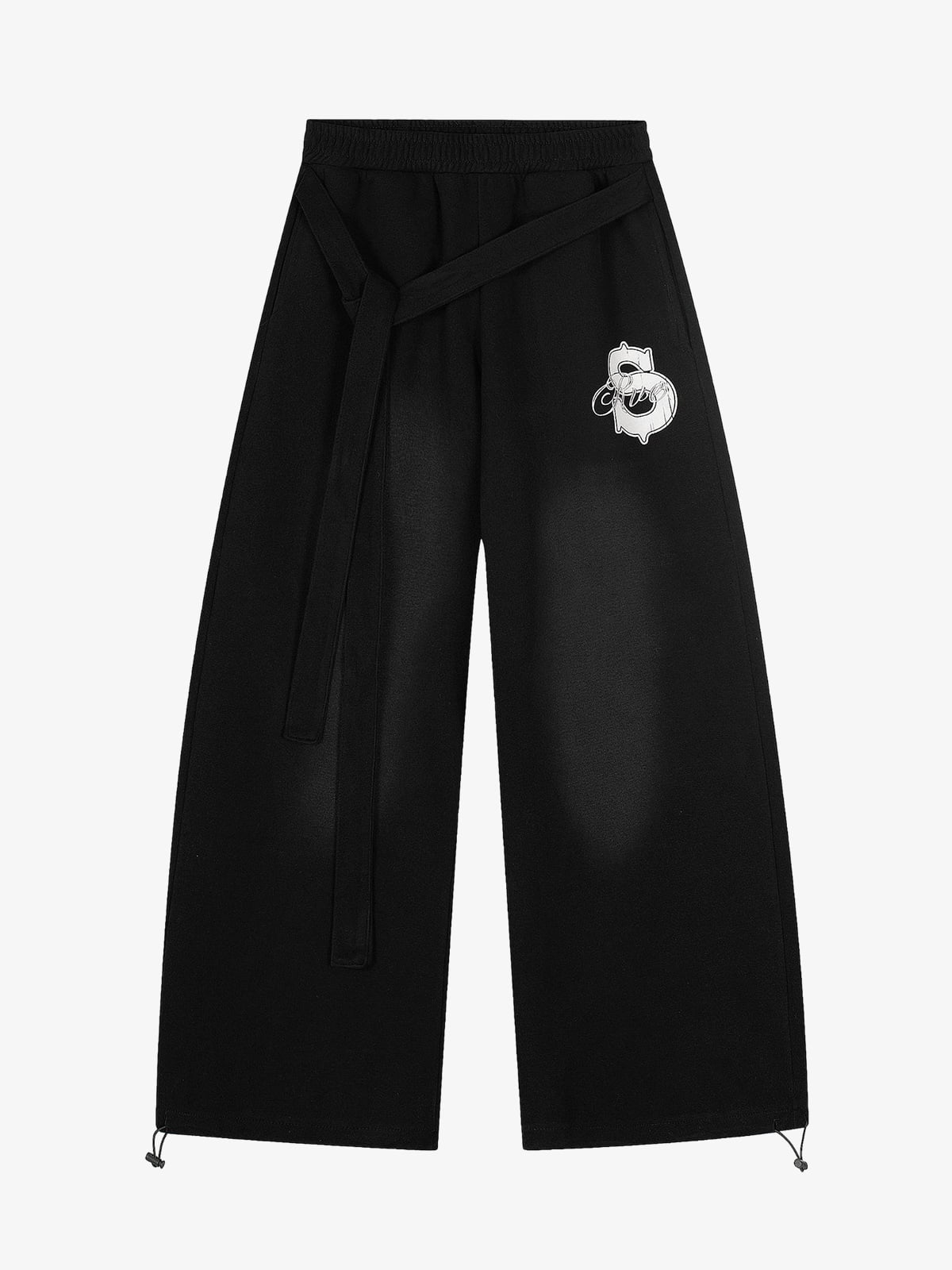 Retro Belted Paratrooper Wide-Leg Pants