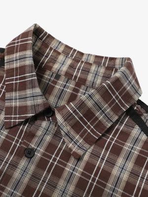 Vintage Patch Embroidered Plaid Shirt - thumbnail 6