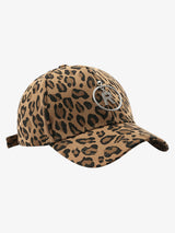 Retro Leopard Print Curved Baseball Cap