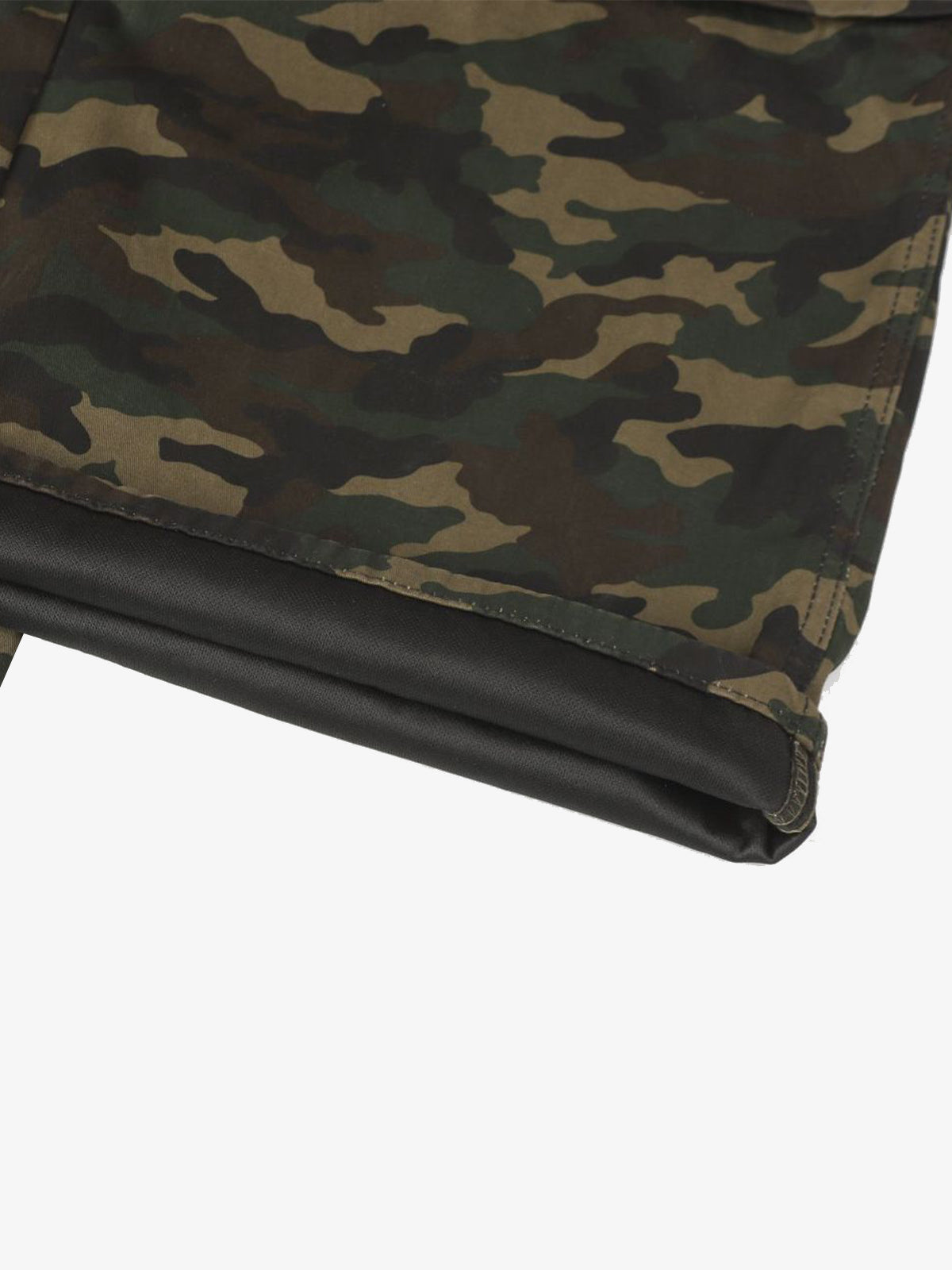 Retro Camouflage Faux Two-Piece Detachable Patchwork Pants - image 12