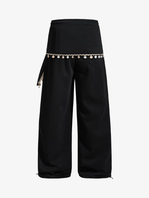 Street Detachable Flap Lace-up Jogger Pants - thumbnail 4