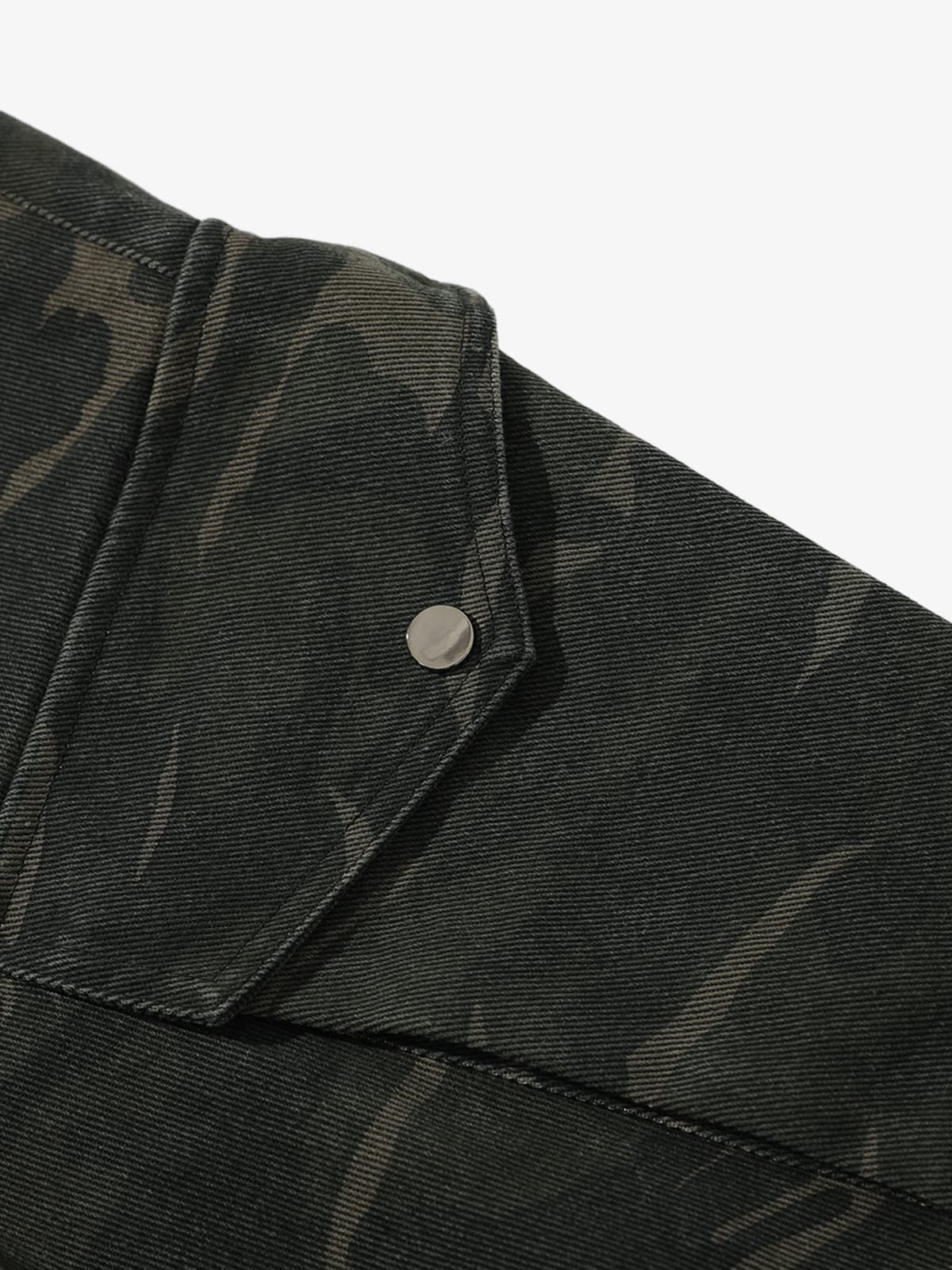 Vintage Camouflage Print Multi-Pocket Cargo Barrel Pants - image 7
