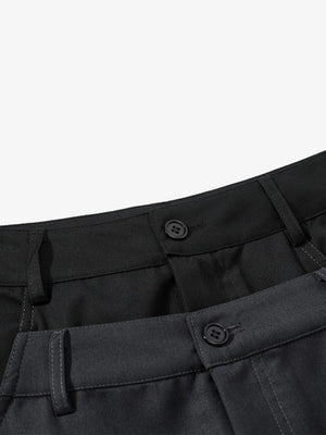 Double Waistband Panel Strap Barrel Pants - thumbnail 3