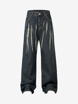 High Street Hip Hop Hand-painted Spray-painted Jeans