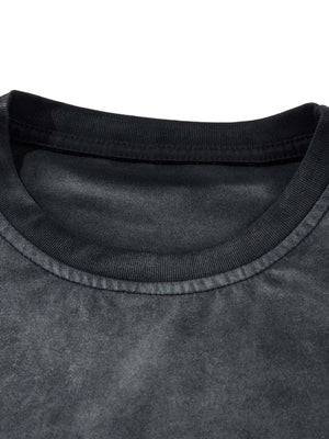 Washed Heavy-duty Letter Embroidered Waistcoat - thumbnail 5