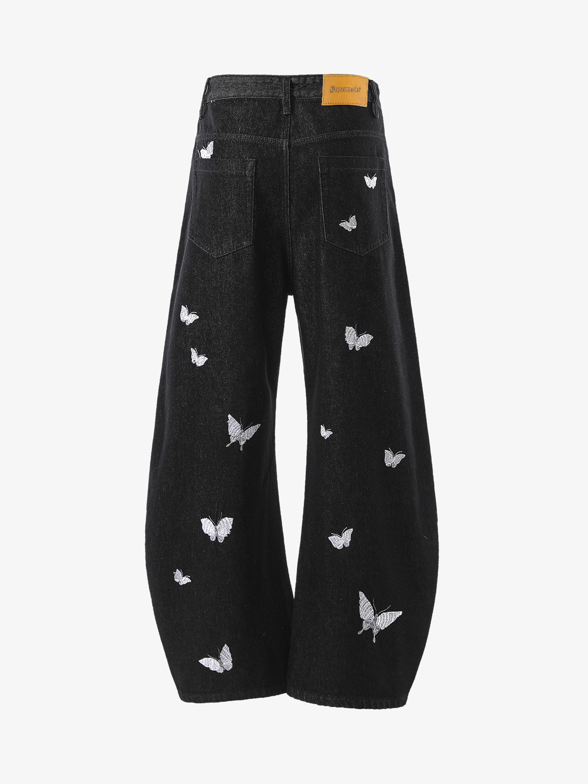 Butterfly Embroidered Scimitar Jeans