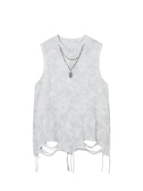 Street Chain Waistcoat Ripped Vest