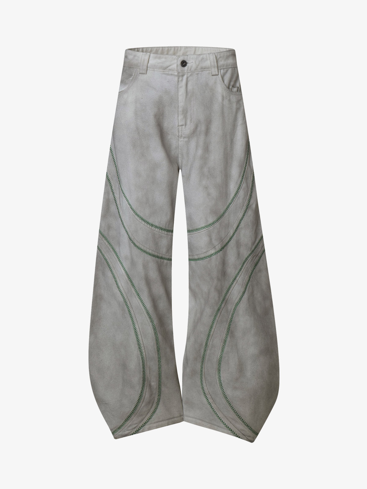 High Street Washed Wide-Leg Barrel Jeans