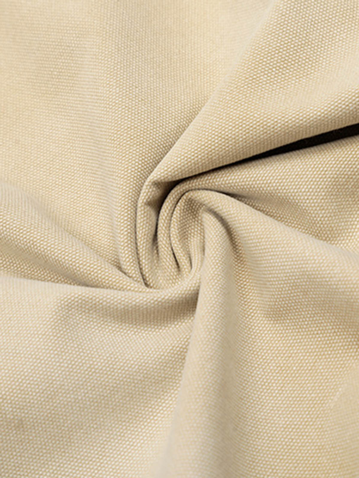 Long Baggy Washed Shorts in Khaki and Black – Khaki, fabric texture close-up | XoKool