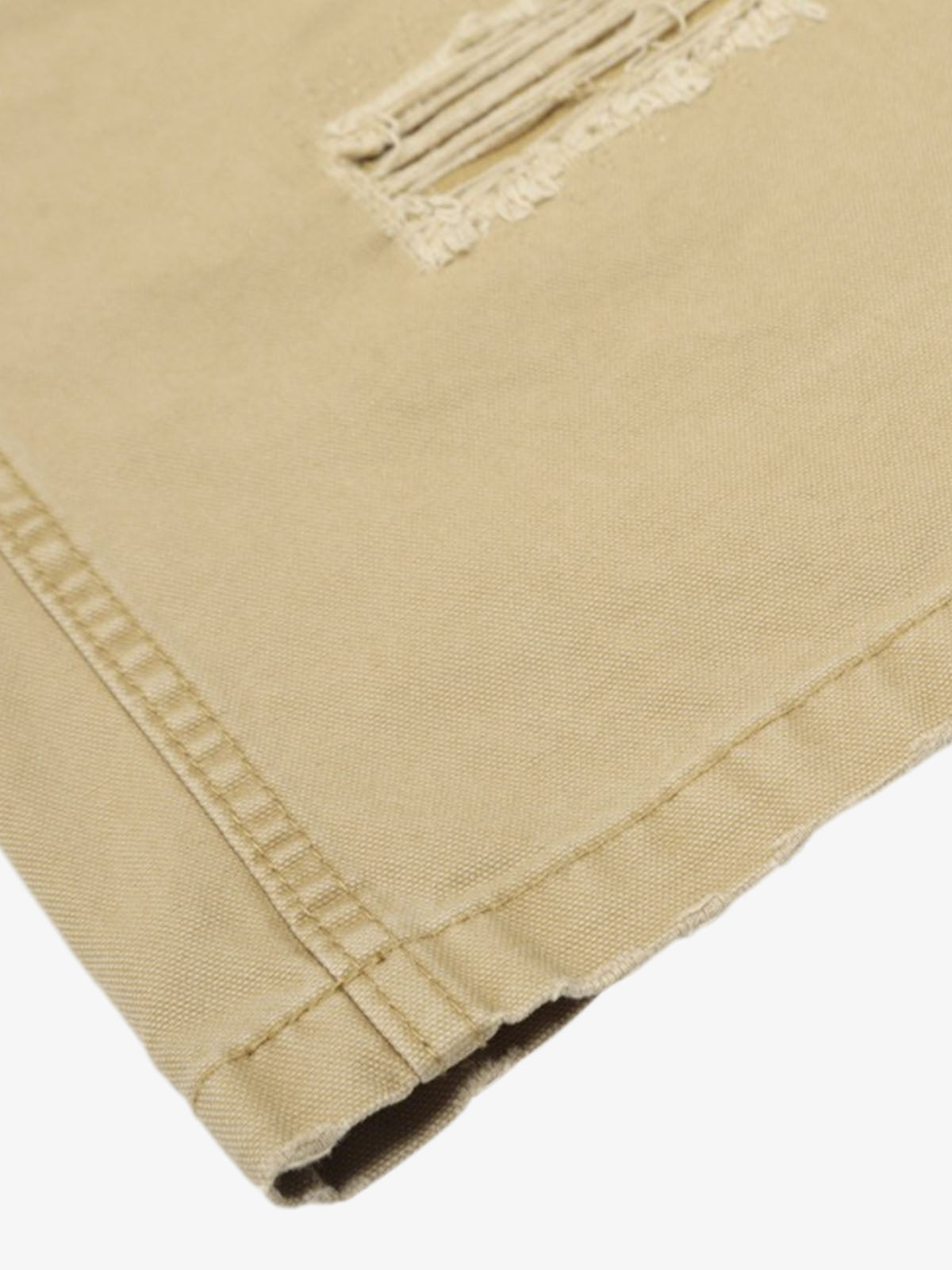 Cotton Hole Patch Pleated Multi-Pocket Cargo Casual Pants - image 7