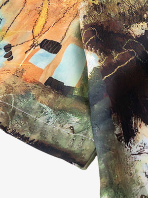 Oil Painting Print Short-Sleeved Shirt - thumbnail 7