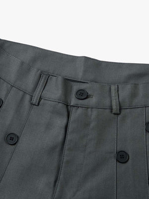 Double-Button Design Pleated Suit Casual Pants - thumbnail 6