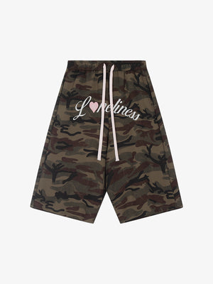 Camouflage Embroidered Casual Shorts - thumbnail 1