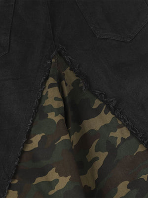 Retro Camouflage Faux Two-Piece Detachable Patchwork Pants - thumbnail 13