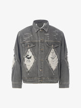 Retro Washed Distressed Denim Jacket
