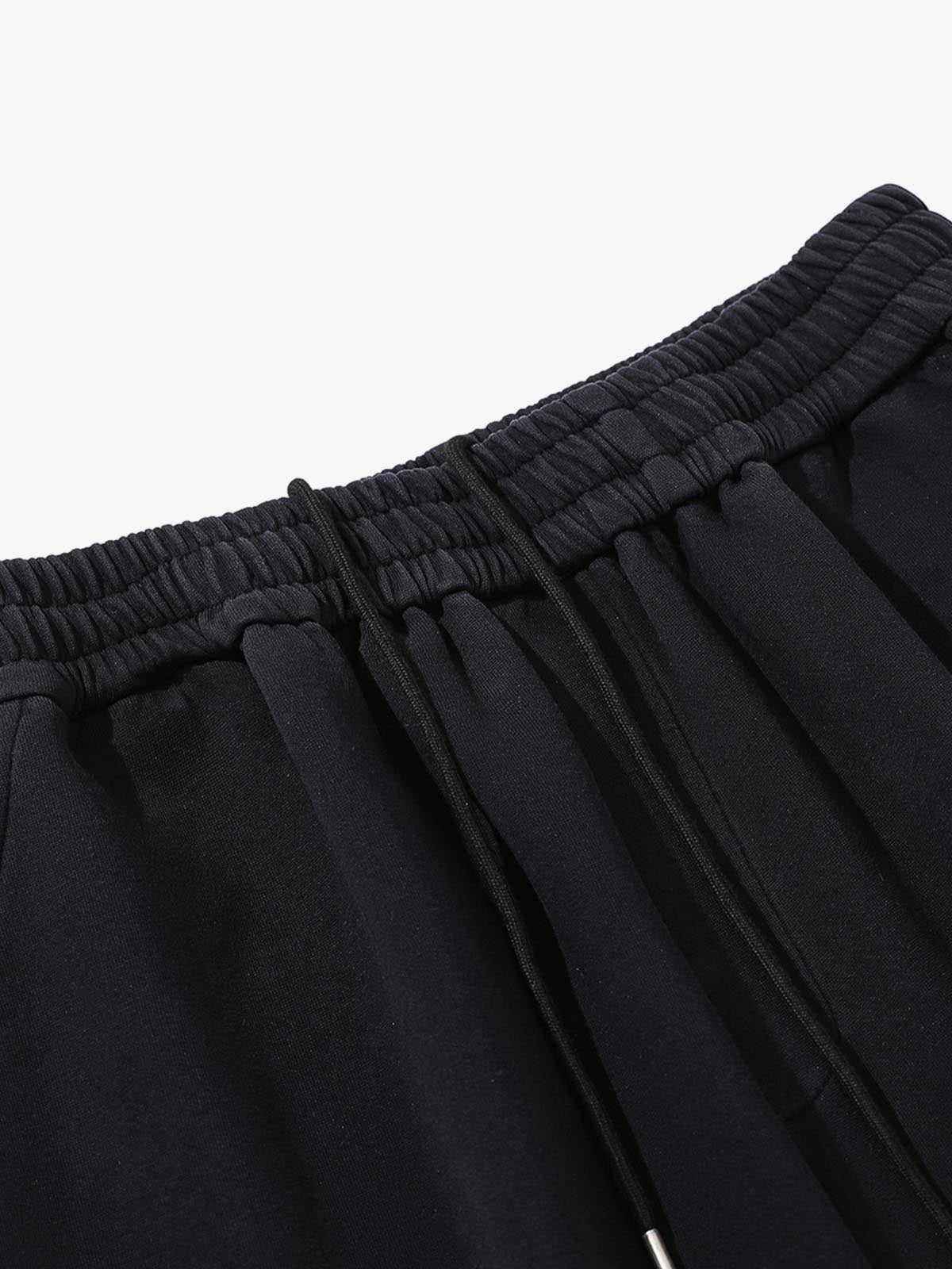 French Terry Distressed Gradient Drawstring Wide Leg Pants - image 3