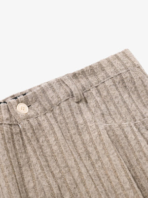 Retro Wool Blend Pleated Baggy Trousers - thumbnail 9