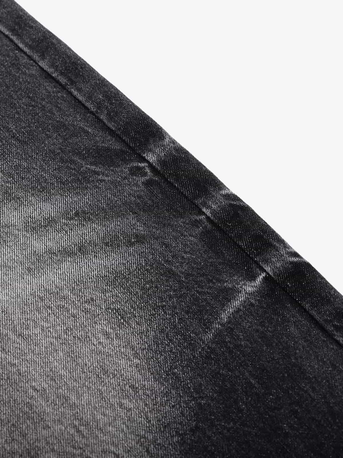 Vintage Washed Distressed Whisker Barrel Jeans - image 6