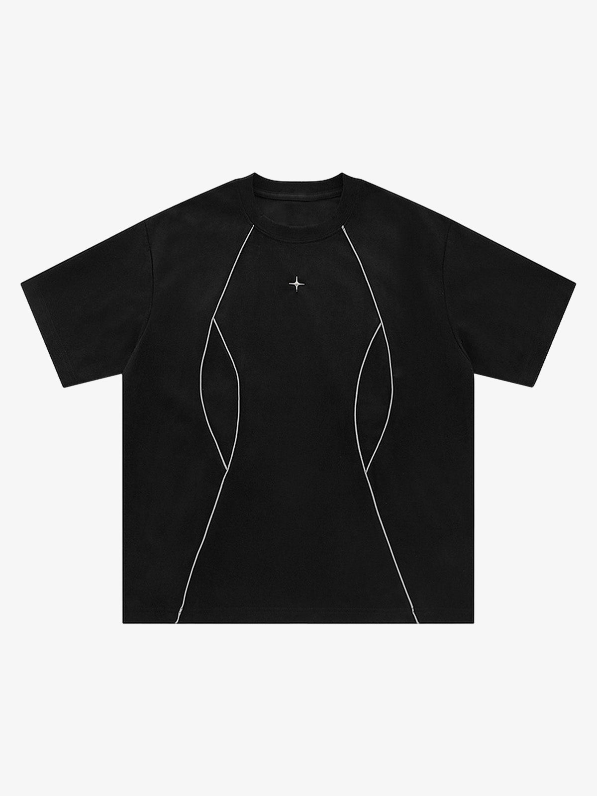 Functional Deconstructed Split Short-Sleeved T-Shirt