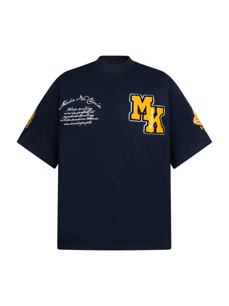 Heavy Embroidery Patch Embroidered T-Shirt - image 10