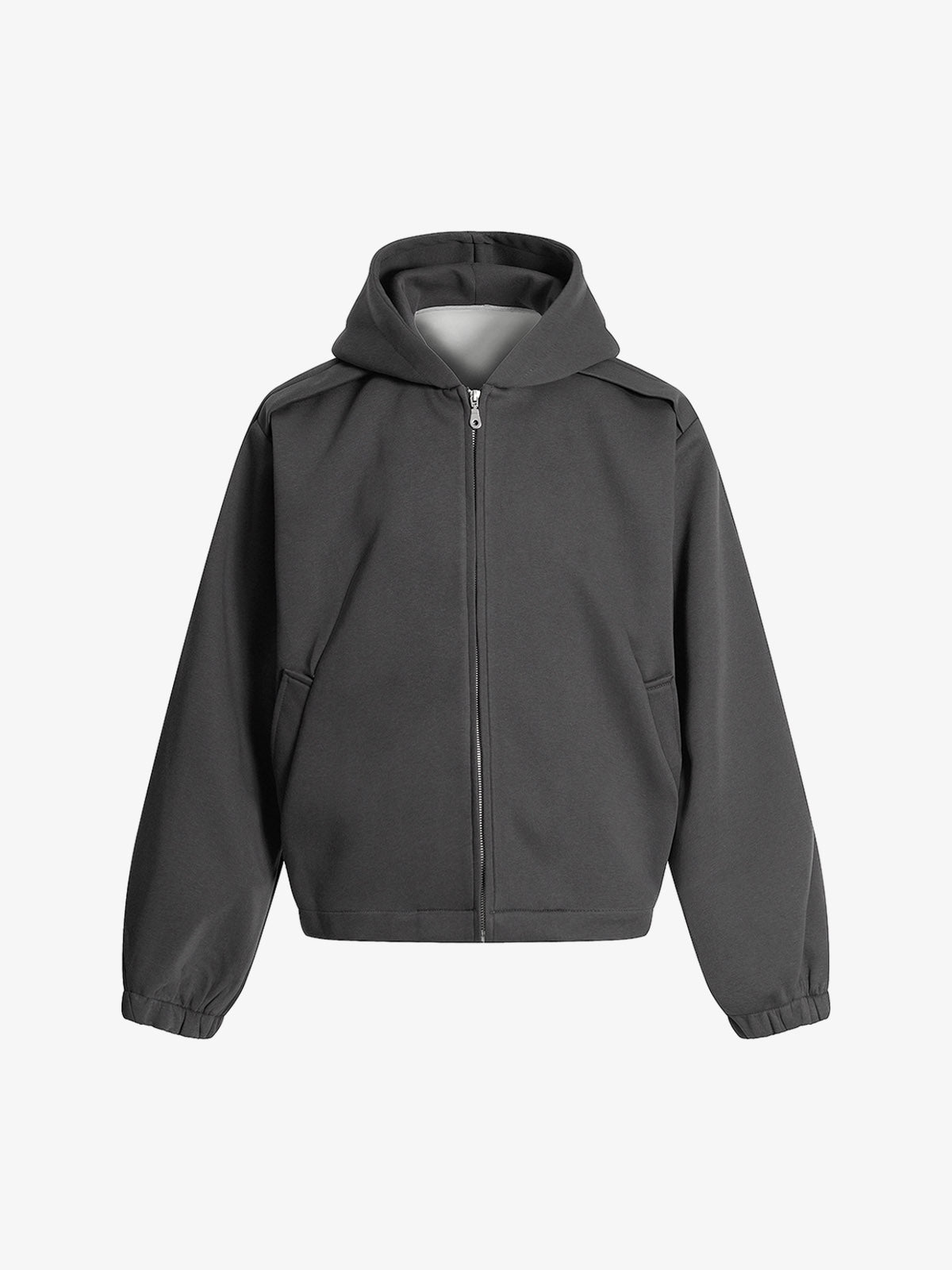 Street Deconstructed Split Zippered Hooded Sweatshirt