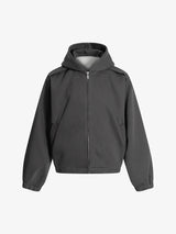 Street Deconstructed Split Zippered Hooded Sweatshirt