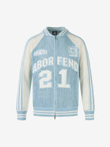 Hollow Knit Sports Zipper Racing Jacket