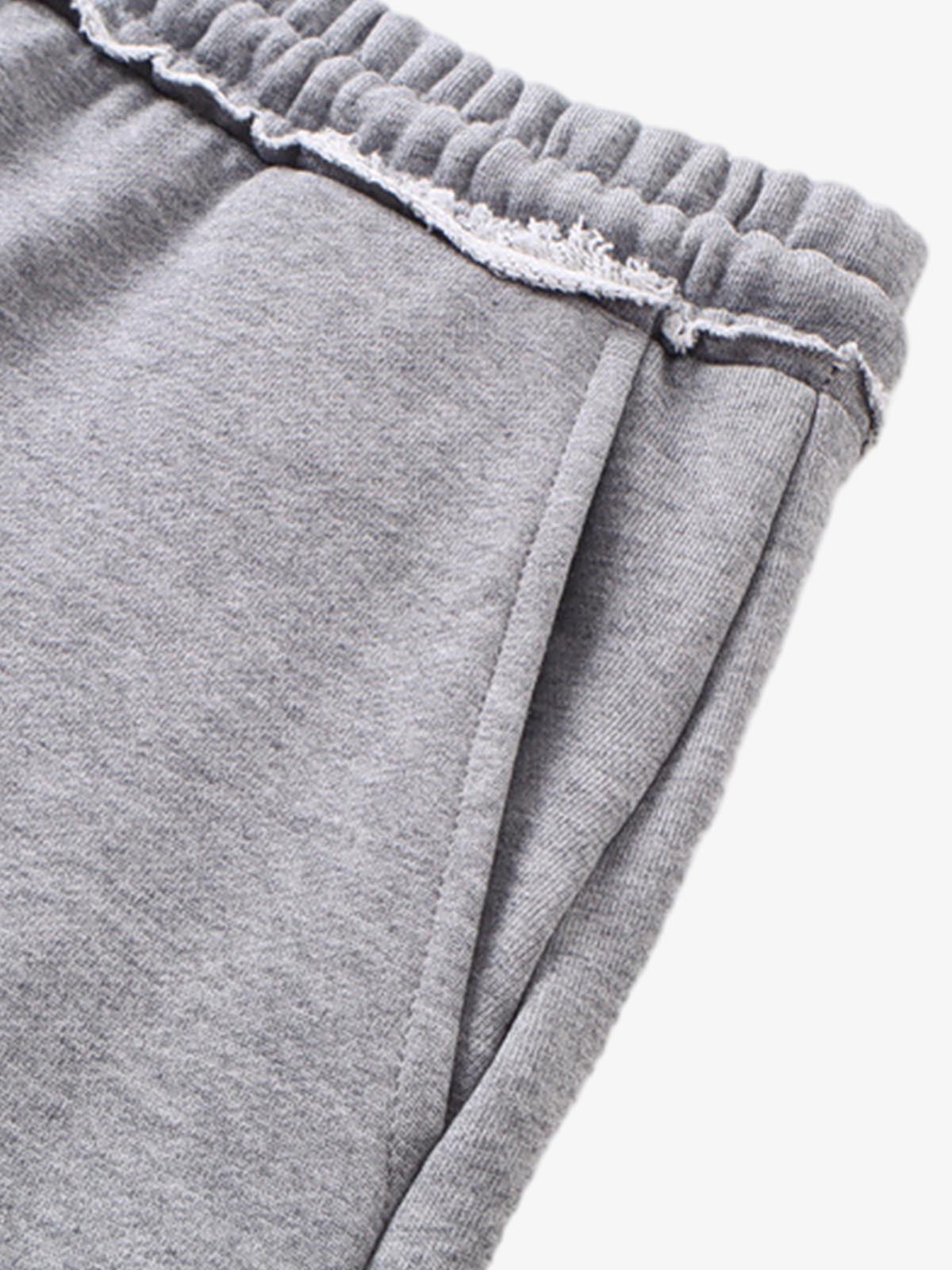 Retro Letter Print Drawstring Straight-Leg Wide Pants - image 5