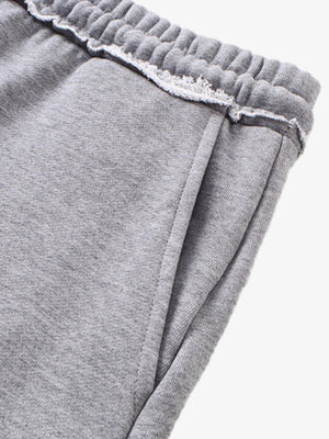 Retro Letter Print Drawstring Straight-Leg Wide Pants - thumbnail 5