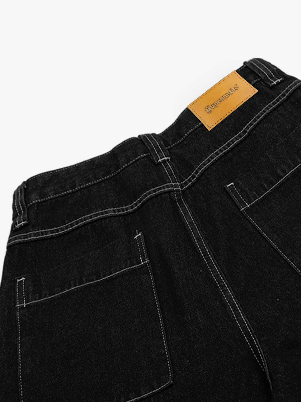 Long Black Jorts – back pocket close-up | XoKool